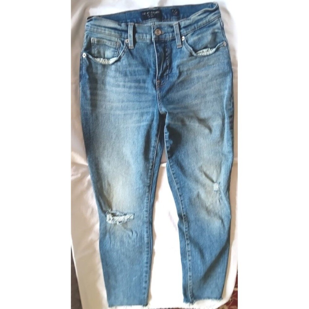Lucky Brand Jeans 8/29 Ava Super Skinny Ankle Mid-Rise Distressed